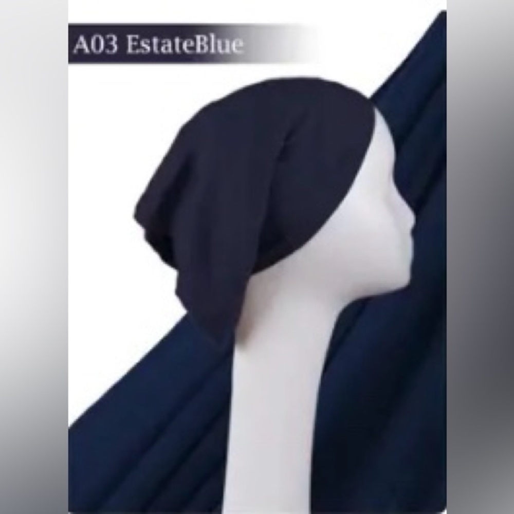 Navy blue modal hijab 185cm